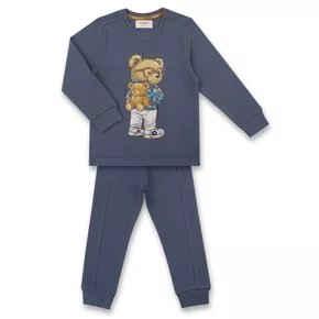 Conjunto Infantil Malha Texturizada Teddy Mochila Denim Dame