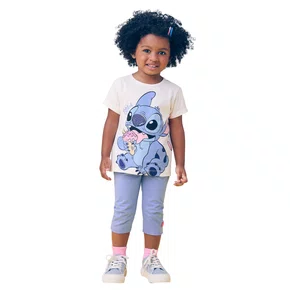 Conjunto Legging Stitich e Angel Azul Momi