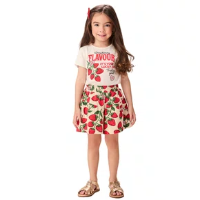 Conjunto Malha Strawberry Flavour Pérola Momi