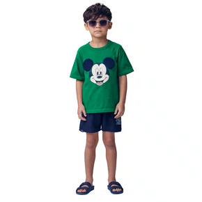 Conjunto Mickey Verde Orelinhas Youccie