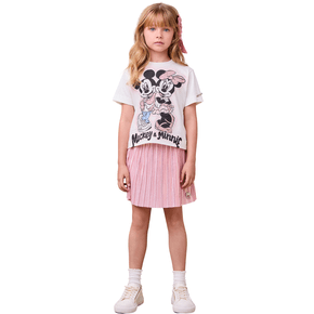 Conjunto Minnie e Mickey Saia Rosa Anime