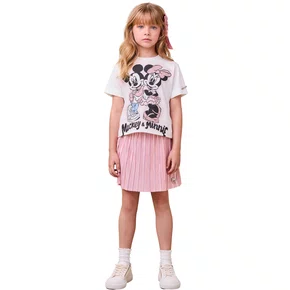 Conjunto Minnie e Mickey Saia Rosa Anime