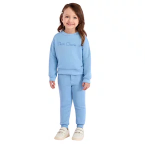 Conjunto Moletom Flanelado Azul Petit cherie