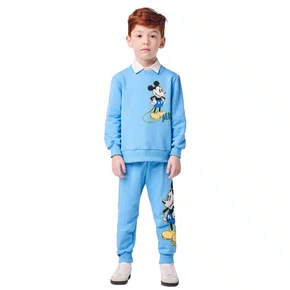 Conjunto Moletom Mickeys Azul Celeste Youccie