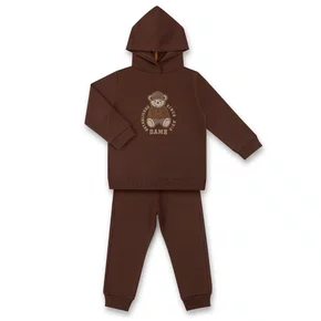 Conjunto Moletom Patch Teddy Chocolate Dame