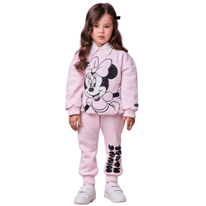 Conjunto Moletom Rosa Baby Minnie Anime