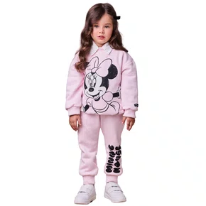 Conjunto Moletom Rosa Baby Minnie Anime