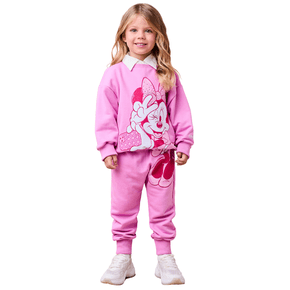 Conjunto Moletom Rosa Minnie Fashion Anime