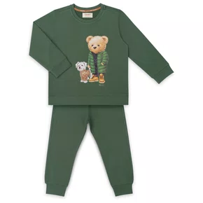 Conjunto Moletom Verde Militar Teddy Puffer Dame