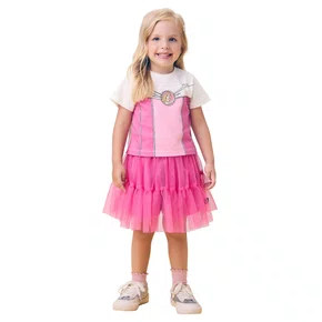 Conjunto Princesa Aurora Tule Pink Momi