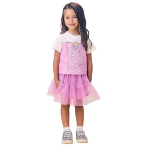 Conjunto Princesa Rapunzel Tule Lilas Momi