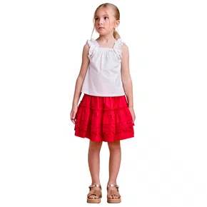 Conjunto Regata Babadinhos Branco Com Vermelho Anime