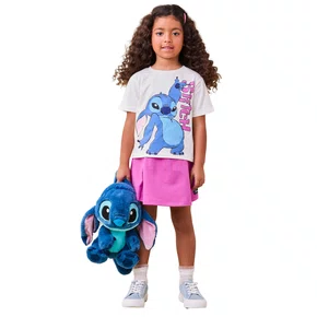 Conjunto Stitch Saia Moletom Roxo Momi