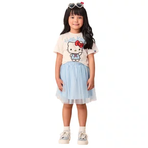 Conjunto Tule Hello Kitty Navy Azul Bebê Momi