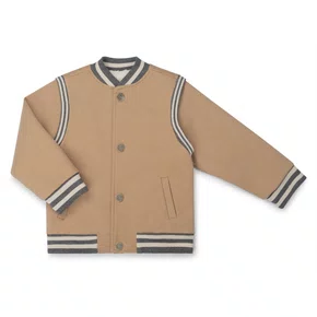 Jaqueta Bomber Patch Teddy Bege Dame