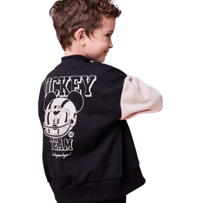 Jaqueta COllege Bomber Preta Mickey Youccie