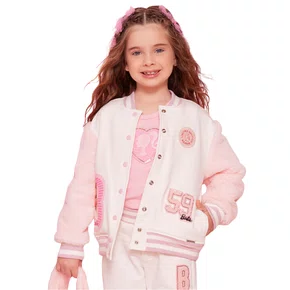 Jaqueta Moletom Mangas Pele Patchs Barbie Pituchinhus