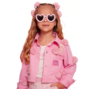 Jaqueta Sarja Multi Patch Barbie Pompom Pituchinhus