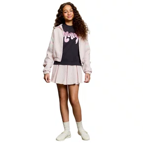 Jaqueta Tweed Tricot Rosa Quartzo Authoria