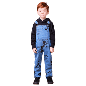 Jardineira Mickey Amigos Jeans Youccie