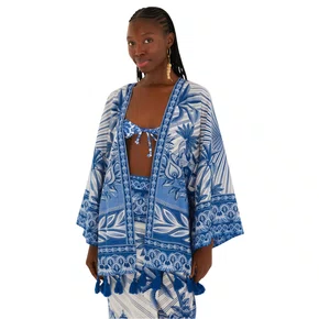 Kimono Afeto Tropical Azul Farm