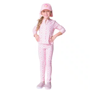 Legging Light Raquetes Laços Rosa Pituchinhus