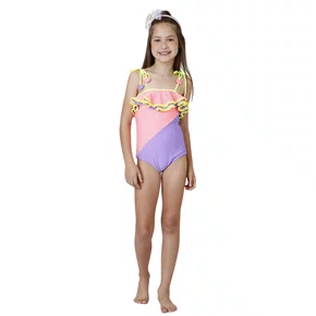 Maiô Infantil Julia Babados Zig Zag Siri Kids