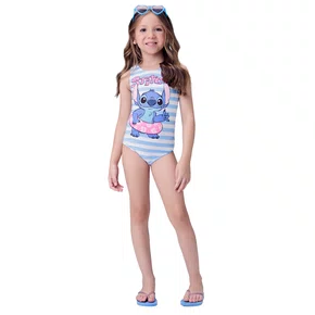 Maio Listradinho Stitch e Angel Azul Momi