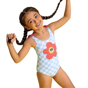 Maio Quadriculado Florzinha Happy Kids Dedeka