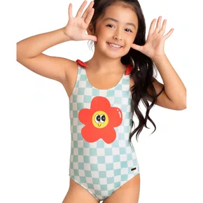 Maio Quadriculado Florzinha Happy Teen Dedeka