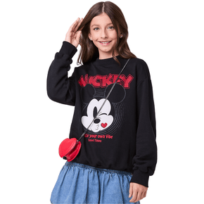 Moletom Preto Mickey Create I Am