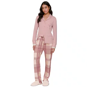 Pijama Aberto Longo Rosa Delicacy Lua Lua