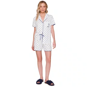 Pijama Aberto Short Bloom In Blue