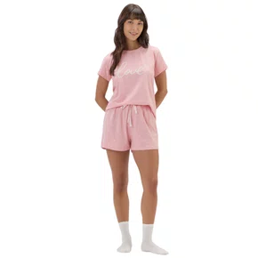 Pijama Curto Love Rosa Cor Com Amor