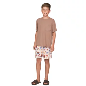 Pijama Curto Masculino Infantil Ursilhos Lua Luá