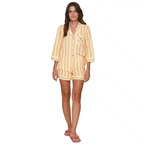 Pijama Feminino Aberto Curto Blush Honey Lua Lua
