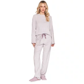 Pijama Feminino em Fleece com Bordado Coziness Lua Luá