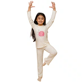 Pijama Infantil Frufru Poá e Caracol Dedeka