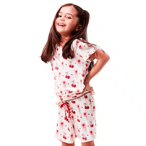 Pijama Infantil Menina Cherry Cute Laços Joge