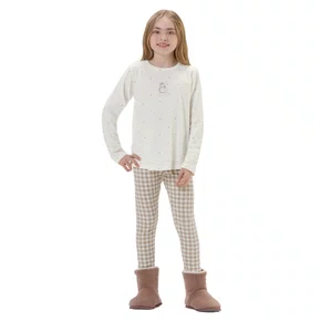 Pijama Kids com Legging Composê Pinguins Fofos Cor com Amor