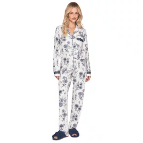Pijama Longo Aberto Blue Garden Lua Lua