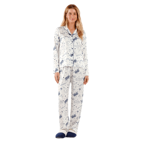 Pijama Longo Aberto Mystic Cor Com Amor