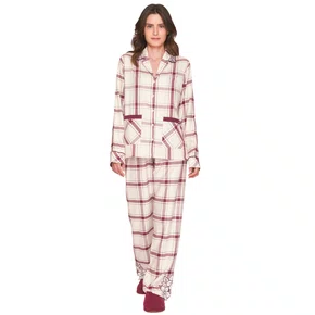 Pijama Longo Aberto Vintage Bloom Lua Lua