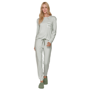 Pijama Longo Jogger Lavive Verde Lua Lua