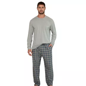 Pijama Longo Masculino Flanela Mescla Xadrez Marinho Up Man