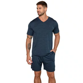 Pijama Masculino Curto Poliamida Marinho Up Man