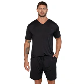 Pijama Masculino Curto Poliamida Preto Up Man
