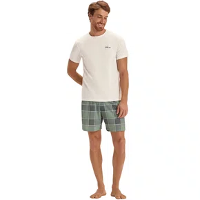 Pijama Masculino Malha Xadrez Verde Cor com Amor