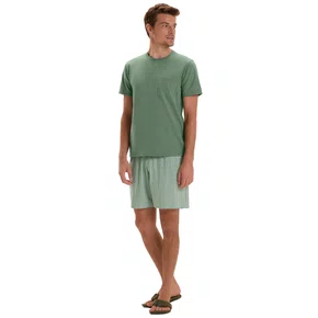 Pijama Masculino Xadrez Verde Natal Cor Com Amor