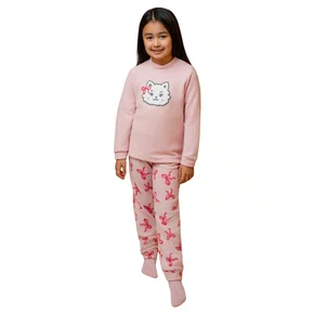 Pijama Soft Teen Gatinha Laços Dedeka